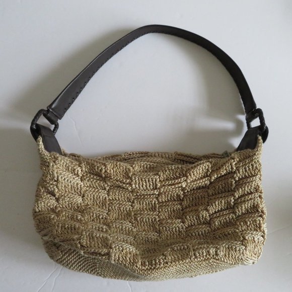 The SAK Crochet Hobo Shoulder Bag - Light Brown/Tan - Handbag -EUC - Picture 2 of 12
